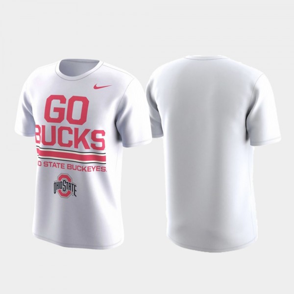 Ohio State Buckeyes Men's White Performance Local Verbiage College Football T-Shirt 2404DRSB7